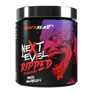 BLACKBEAST NEXT LEVEL RIPPED PREWORKOUT-25 Servings/200GM / Strawberry Pineapple mocktail