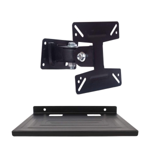 NURATCombo TV Stand Hanger Holder Universal Fixed TV Wall Stand with Set Top Box Self