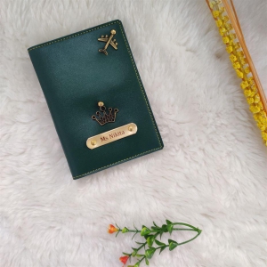 Olive Green Customized Passport Cover