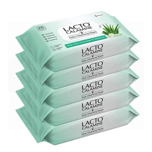 Lacto Calamine Daily Cleansing Wipes Aloe Vera Pack of 5