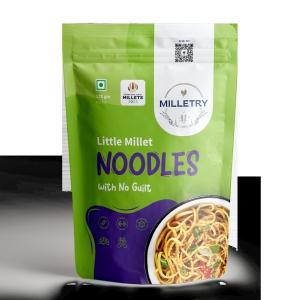 Milletry Little Millet Noodles, Guilt-Free Superfood, High Protein, Fibre & Vitamins, Spaghetti Noodles with Little Millet & Wheat, Healthy Noodles with Masala Blend(175gm Pack Atta Noodles in Fr