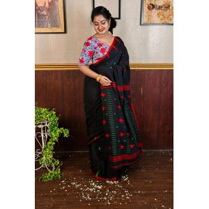 black-handspun-jamdani-saree