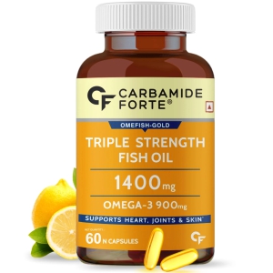 Carbamide Forte Triple Strength Fish Oil 1400mg with Omega 3 900mg for Men & Women - 60 Softgel Capsules