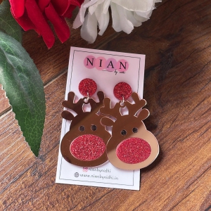 Red Rudolph Earrings