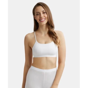 Jck Panty Cami  Sports Bra Jck- Panty Cami Sports Bra Crop Top Starters Bra 1351-S / White