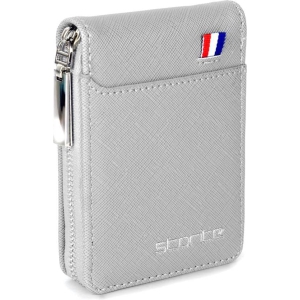 Men & Women Casual, Formal, Travel, Trendy Grey Artificial Leather Card Holder  (9 Card Slots)