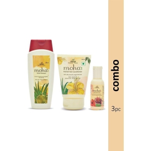 moha HERBAL SHAMPOO 200 ml - moha HERBAL HAIR CONDITIONER 100ml - moha SERUM 30ml