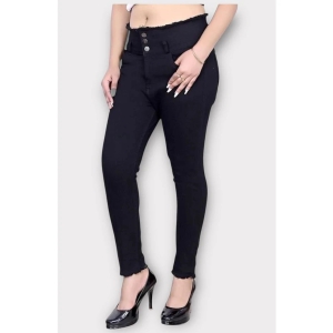 ICONIC ME- Girls High Waist Denim Black Jeans - None