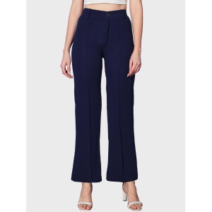 BuyNewTrend - Navy Cotton Blend Regular Women''s Formal Pants ( Pack of 1 ) - None