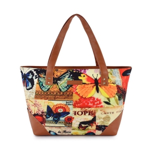 Lychee bags Women Canvas Print Tote Bag