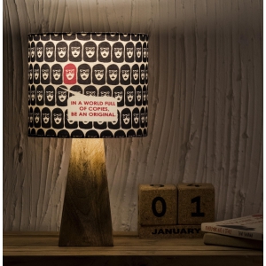 Kavi Be You Wooden Shade Lamp (Square Base)