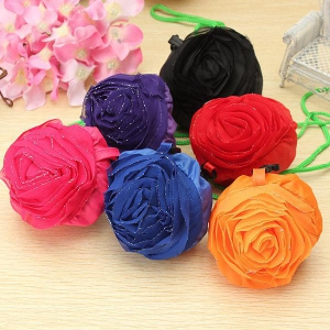 6 Pcs Rose Foldable Shopping Bags