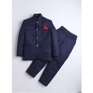 DKGF Fashion - Navy Polyester Boys 2 Piece Suit ( Pack of 1 ) - None