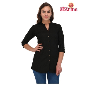 pistaa-black-cotton-straight-kurti-l