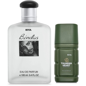 Riya Bindas & Thunder Heart Eau De Parfum (EDP) For Men 130 ( Pack of 2 )