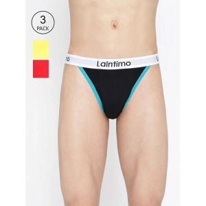 La Intimo Multicolor Cotton Mens Briefs ( Pack of 3 ) - None