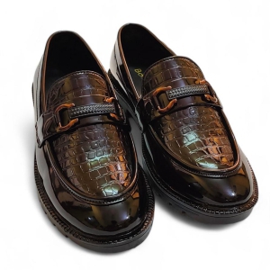 Styled Feet Brown textured loafer-6