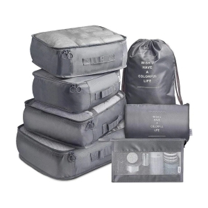 House Of Quirk Grey 7pcs Set Travel Organizer - Grey