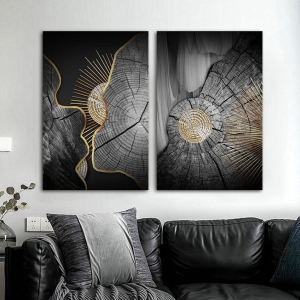 modern-abstract-black-and-white-annual-ring-wood-grain-canvas-painting-with-metal-frame-wall-art-prints-picture-for-living-room-home-decor-40x70cm16x28inx2