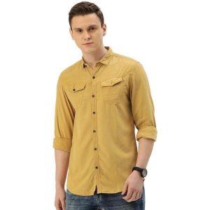 IVOC - Mustard 100% Cotton Slim Fit Men''s Casual Shirt ( Pack of 1 ) - None