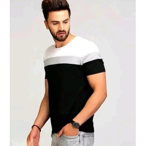 Black And White T-Shirt For Men-Large