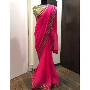 Designer Pink  Saree