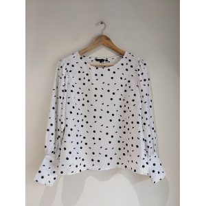 Wardrobe Polka Dot White Top-S