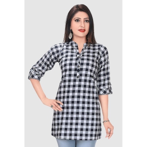 Meher Impex - Black Cotton Blend Womens Shirt Style Top ( Pack of 1 ) - None