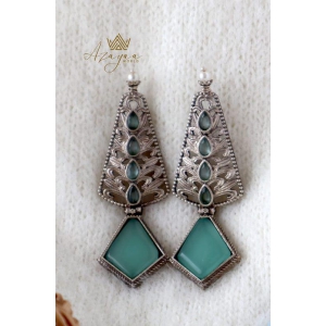 Azayaa World Mint Royal Diamond Shaped Earring