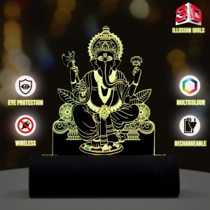 3D illusion Car Dashboard LED Murti of GaneshJi