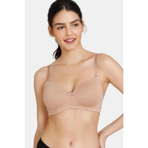 Zivame Padded Non Wired 3/4th Coverage T-Shirt Bra- ZI1137-36C / Nude