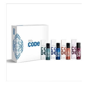 Wild Stone CODE Deodorant Spray for Men 40 ml (Pack of 4)