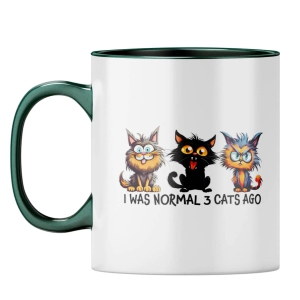 Normal 3 Cats Ago Coffee Mug-Dark Green