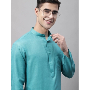 Jompers Men''s Cotton Solid Kurtas-XL / Green