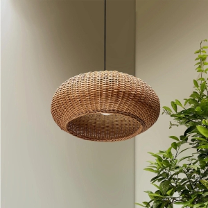 Willow Wicker Chandelier - Japanese Pendant Light - Ceiling Light Fixture | Handmade Hanging Lamp | Home Dcor Lamp