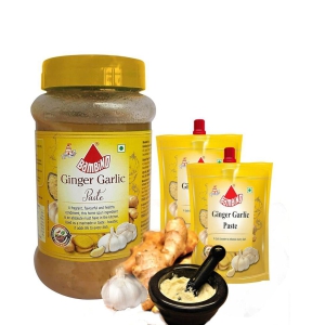 Bambino Ginger Garlic Paste 1400 GMS ( 1 Kg Jar + 200 GMS Pouch Pack of 2 400 GMS)