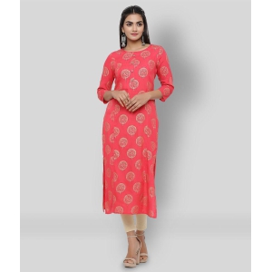 kipek-pink-rayon-womens-straight-kurti-pack-of-1-m