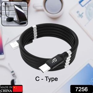 USB Cable, Charging Cable 3A Fast Charge and Sync Most Stunning Charging Cable, Magnetic Charging Cable Charging Cable for Phone (Compatible with (No More Messy Cables in Car & Home), (120 CM), (