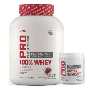 gnc-amp-100-whey-advanced-creamy-strawberry-4-lbs-creatine-monohydrate-250gm-combo