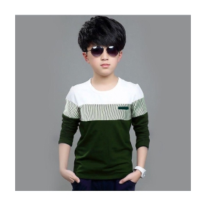 Supersquad - Dark Green Cotton Boy's T-Shirt ( Pack of 1 ) - None