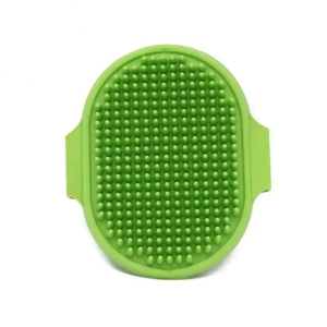 Soft Rubber Dog Cat Brush Pet Bath Silicone Comb Massage Comb Hair Remover-Green / CHINA