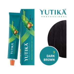 yutika Professional Creme Permanent Hair Color Dark Brown 3.0 100 g