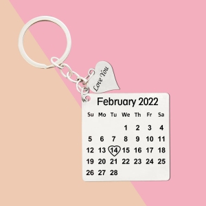 Calendar Metal Keychain