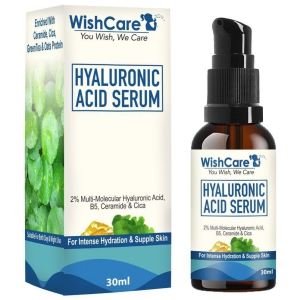 WishCare 2% Hyaluronic Acid Serum with CICA, Ceramide & B5 - Multi-Molecular Face Serum 30 mL