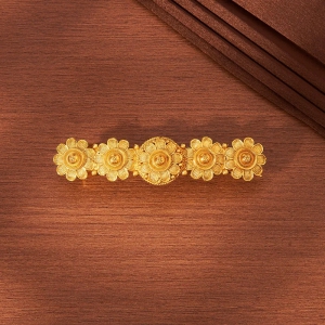 Antique Plain Gold Hair Clip With Gold Plating-GOLD