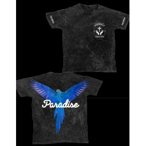 Paradise Oversized Acid Wash T-Shirt - Premium 220 GSM Cotton Comfort | Exclusive Shopeznow Collection-L