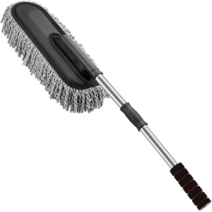 Retractable Flexible Microfiber Car Duster With Handle 360 Degree Rotating Mop