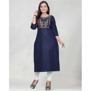 brothers-deal-navy-cotton-blend-womens-straight-kurti-pack-of-1-none