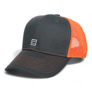 Chokore Curved Brim Mesh Baseball Cap  (Charcoal Black & Orange)