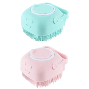 Body Scrubber with Soap Dispenser Brush, Silicone Exfoliating Brushes, Soft Body Exfoliator, Bath Loofah for Babies, Kids, Women, Men and Pets